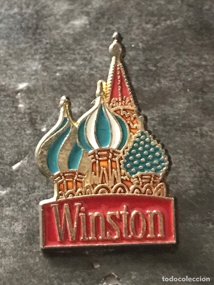 Collection pins: PIN PUBLICIDAD TABACO WINSTON CATEDRAL SAN BASILIO MOSCU - CIGARROS
