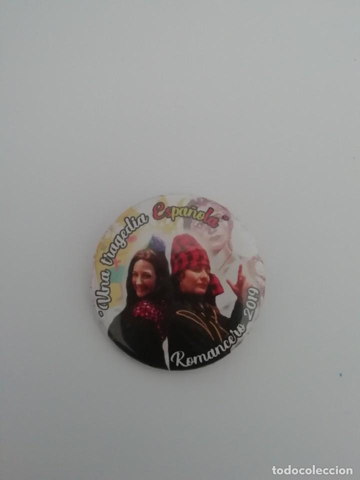 Pins de colecci&oacute;n: Carnaval de C&aacute;diz chapa romancero una tragedia espa&ntilde;ola 2019