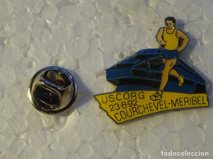 Pins de colecci&oacute;n: PIN DE TRENES FERROCARRILES. FRANCIA . CARRERA ATLETISMO COURCHEVEL MERIBEL