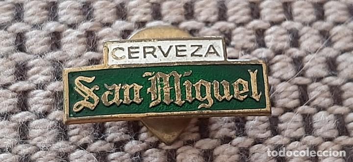 Pins de colecci&oacute;n: ANTIGUO PIN INSIGNIA DE OJAL PUBLICITARIO DE CERVEZAS CERVEZA SAN MIGUEL A&Ntilde;OS 50