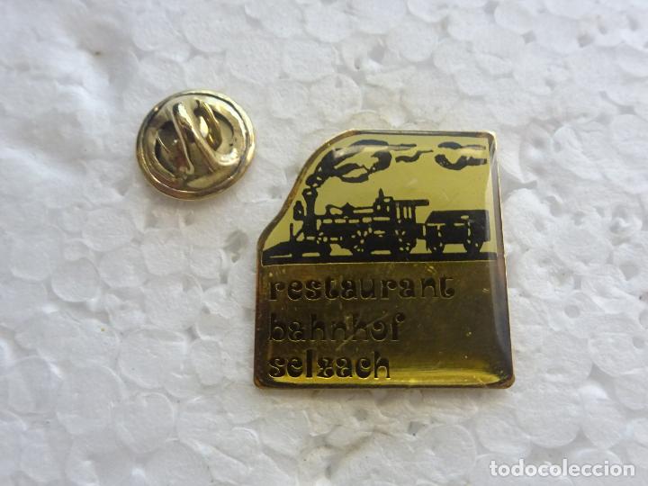 Pins de cole&ccedil;&atilde;o: PIN DE TRENES FERROCARRILES. SUIZA. RESTAURANTE ESTACI&Oacute;N FFCC SELSACH