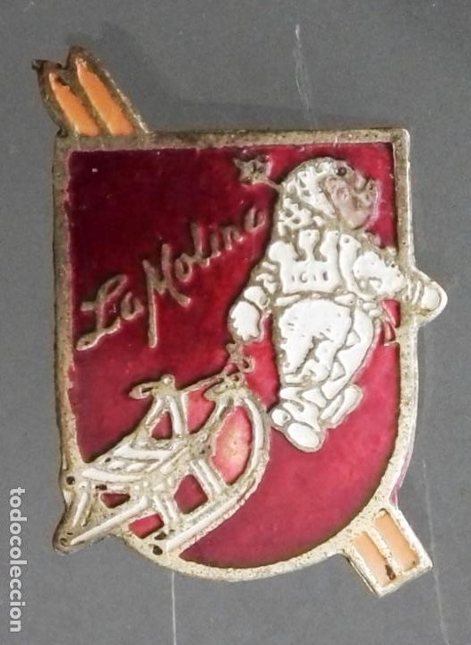 Pins de colecci&oacute;n: ANTIGUO PIN INSIGNIA DE AGUJA IMPERDIBLE - ESTACI&Oacute;N DE ESQU&Iacute; LA MOLINA (ICI6 TRINEOS)