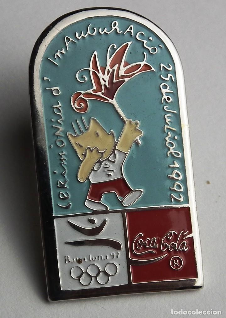 Pins de colecci&oacute;n: PIN DE COBI - PUBLICIDAD COCA COLA CERIM&Ograve;NIA DE LAS OLIMPIADAS DE BARCELONA 92 (OLYMPIC GAMES)