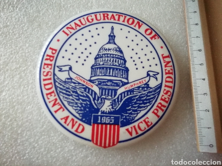 Pins de colecci&oacute;n: CHAPA POL&Iacute;TICA USA JOHNSON & HUMPHREY INAUGURATION OF 1965