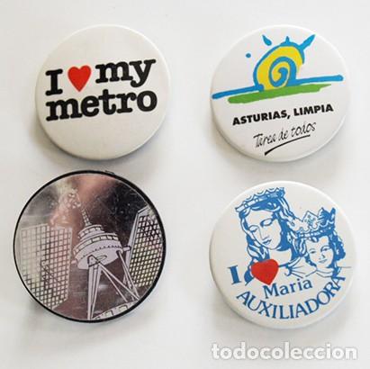 Pins de colecci&oacute;n: LOTE CHAPAS CON IMPERDIBLE AMO MI METRO AMO A MAR&Iacute;A AUXILIADORA ASTURIAS CHAPITA - I LOVE MY -NO PIN