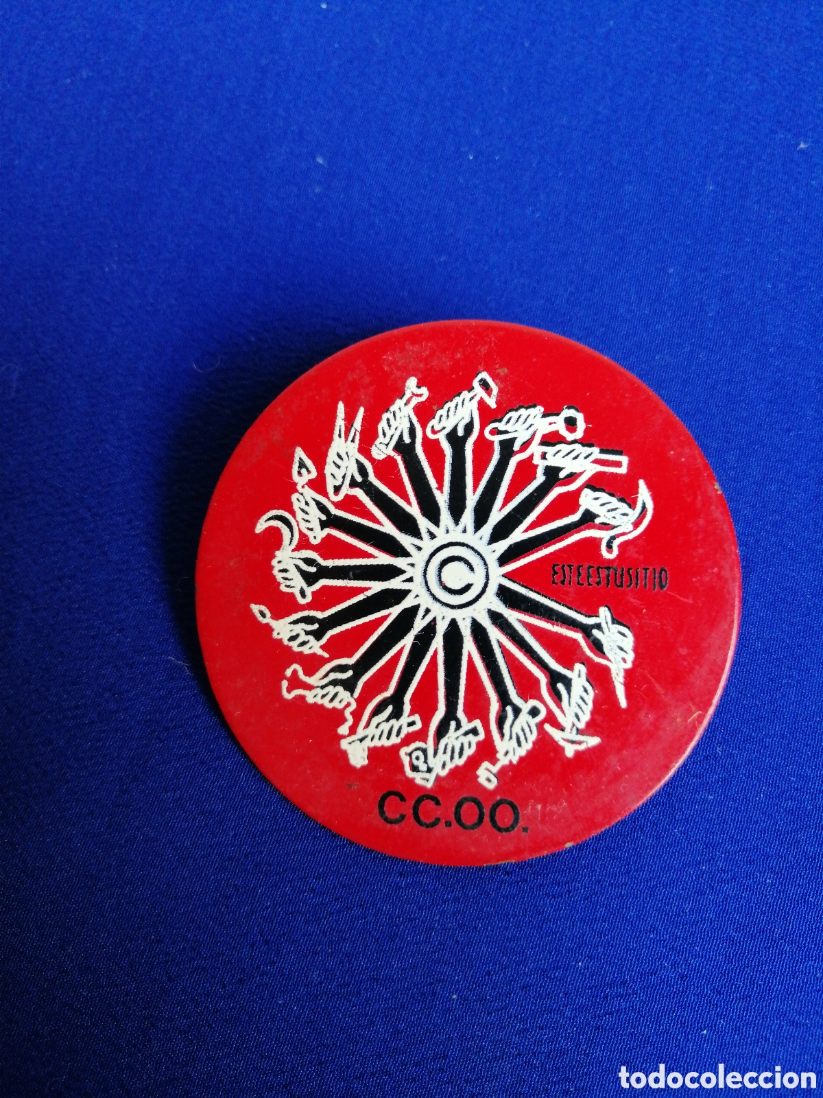 Pins de cole&ccedil;&atilde;o: COMISIONES OBRERAS PLACA DE ALFILER ANTIGUA