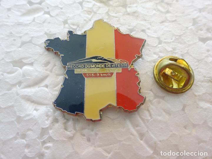 Pins de colecci&oacute;n: PIN DE TRENES FERROCARRILES. FRANCIA. RECORD MUNDIAL DE ALTA VELOCIDAD 515,3KMH