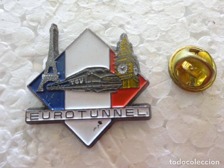 Pins de colecci&oacute;n: PIN DE TRENES FERROCARRILES. FRANCIA. EUROTUNEL PARIS LONDRES TGV