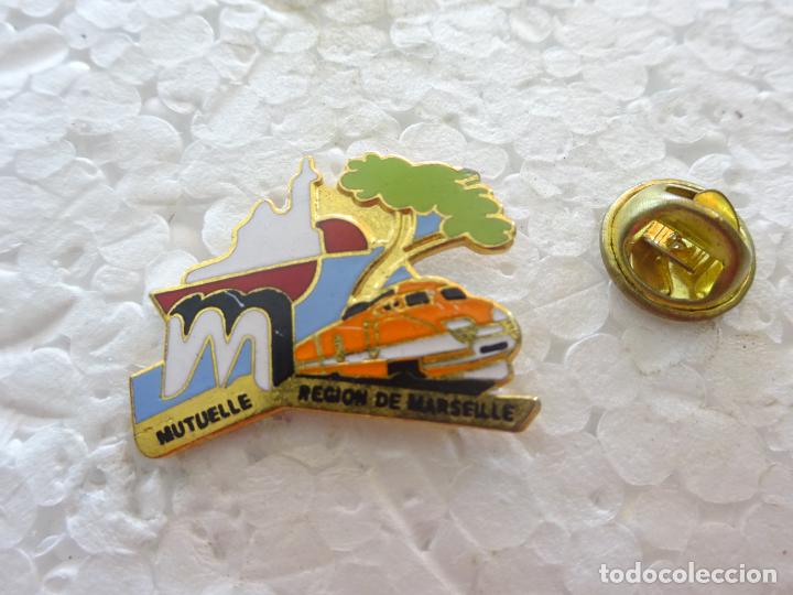 Sammlung von Pins: PIN DE TRENES FERROCARRILES. FRANCIA. MUTUA REGI&Oacute;N MARSELLA