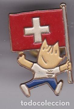 Pins de colecci&oacute;n: PIN DE COBI CON LA BANDERA DE SUIZA DE LAS OLIMPIADAS DE BARCELONA 92 (OLYMPIC GAMES)