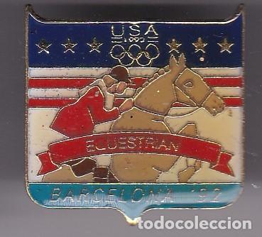 Pins de colecci&oacute;n: HIPICA - PIN DE LAS OLIMPIADAS DE BARCELONA 92 (OLYMPIC GAMES) USA - ECUESTRIAN