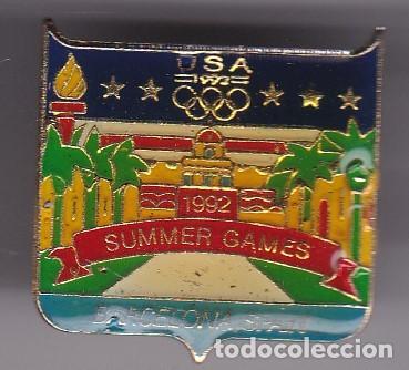 Pins de colecci&oacute;n: JUEGOS DE VERANO - PIN DE LAS OLIMPIADAS DE BARCELONA 92 (OLYMPIC GAMES) USA - SUMMER GAMES