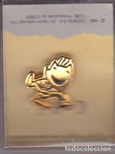 Pins de colecci&oacute;n: COBI RIENDO - PIN DORADO DE COBI LAS OLIMPIADAS DE BARCELONA 92 EN SU ESTUCHE ORIGINAL (NUEVO)