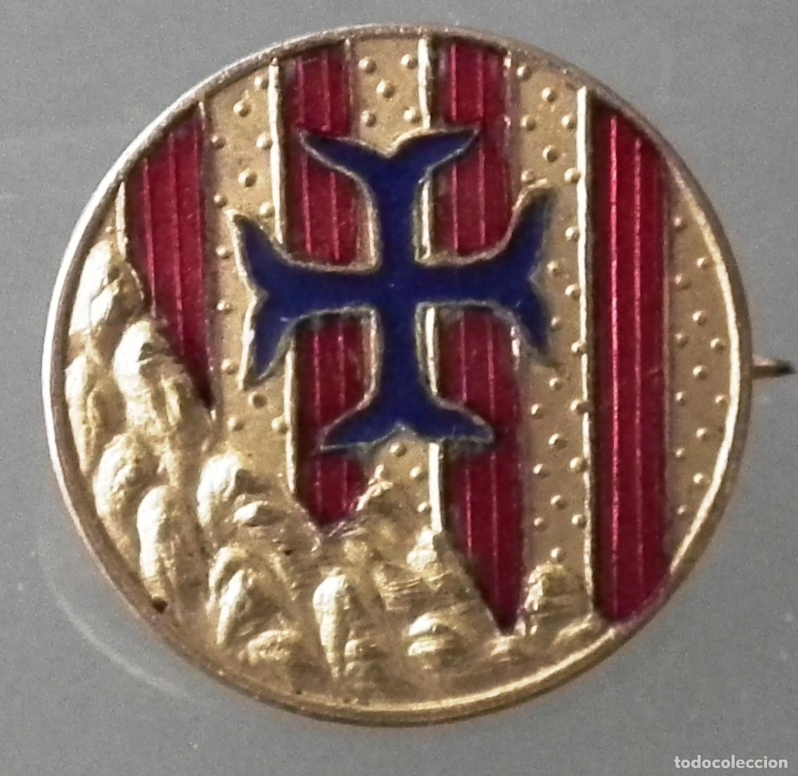 Pins de colecci&oacute;n: ANTIGUO PIN DE AGUJA LLIGA ESPIRITUAL DE LA MARE DE D&Eacute;U DE MONTSERRAT - CASTELLS