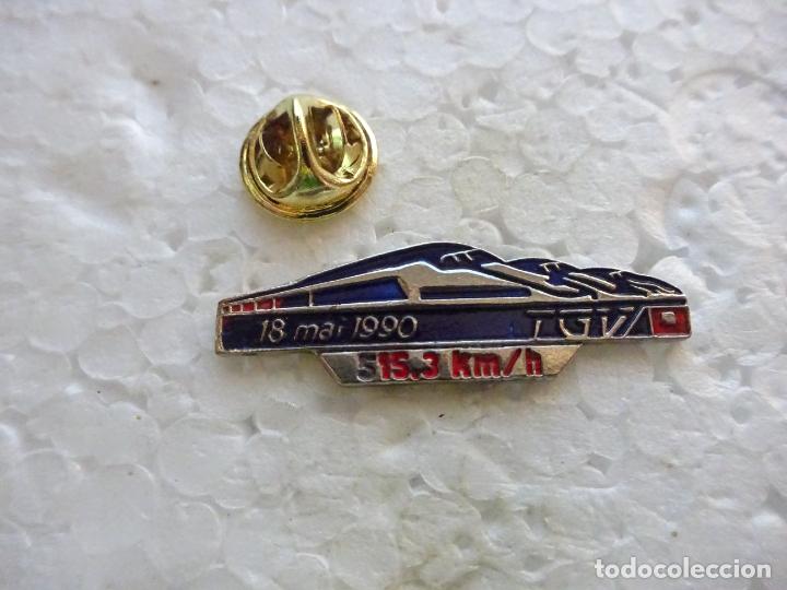 Pins de colecci&oacute;n: PIN DE TRENES FERROCARRILES. FRANCIA. RECORD MUNDIAL DE ALTA VELOCIDAD 515,3KMH 1990 TGV