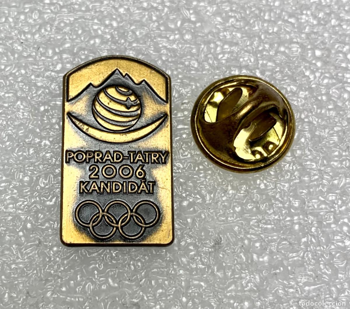 Pin's de collection: 2195.PIN INSIGNIA POPRAD-TATRY (ESLOVAQUIA) CIUDAD CANDIDATA JUEGOS OL&Iacute;MPICOS DE INVIERNO DE 2006