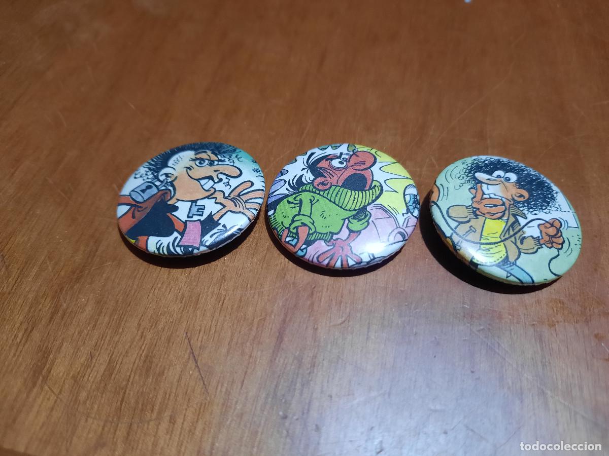 Pins de colecci&oacute;n: CHICHA, TATO Y CLODOVEO, 3 CHAPAS. PIN. 0,31 MM. DETR&Aacute;S MET&Aacute;LICA. BUEN ESTADO. DIFICIL