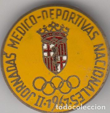 Pins de colecci&oacute;n: INSIGNIA CON AGUJA ANTIGUA - NO PIN - JORANADAS MEDICO DEPORTIVAS NACIONALES 1967