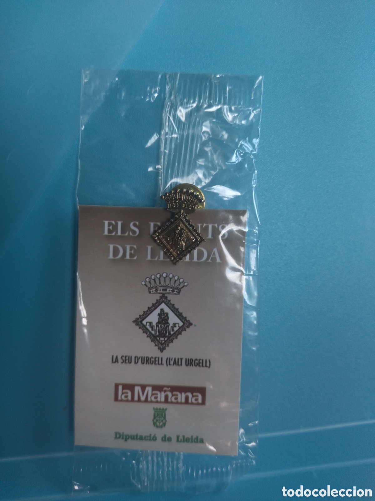 Pin's de collection: PIN SIN ABRIR ELS ESCUTS DE LLEIDA LA MA&Ntilde;ANA DIPUTACIO DE LLEIDA LA SEU D'URGELL