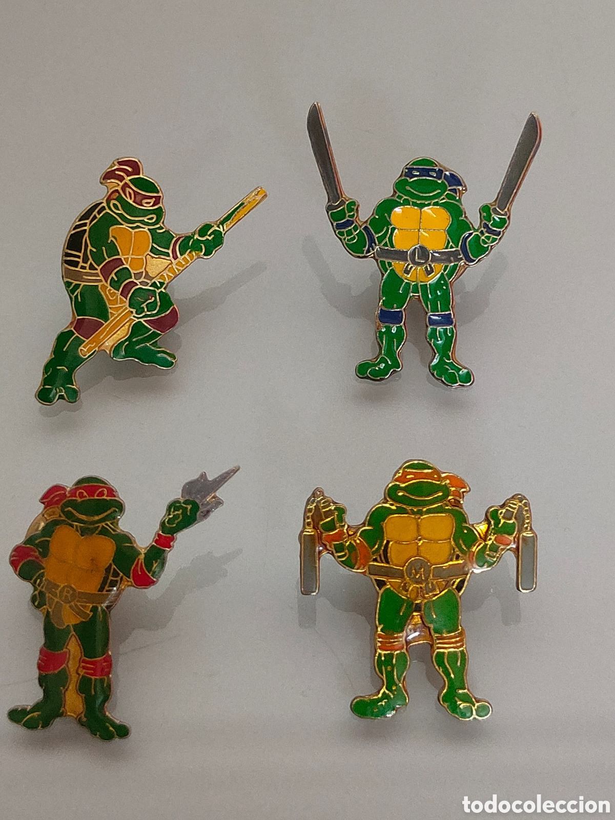 Pins de colecci&oacute;n: 4x PINS LAS TORTUGAS NINJAS COMPLETA - Foto 1