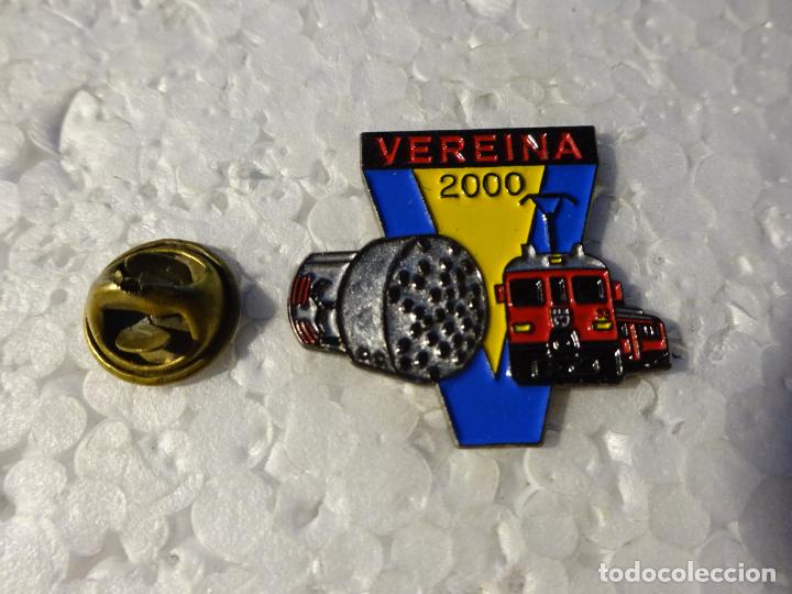 Pins e Spille di collezione: PIN DE TRENES FERROCARRILES. SUIZA. VEREINA 2000 T&Uacute;NEL ALPINO M&Aacute;S LARGO