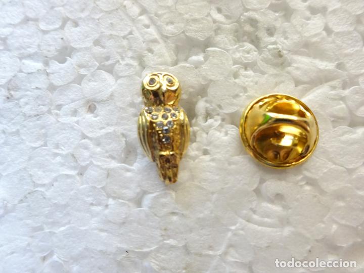Collection pins: PIN DE ANIMALES. BUHO LECHUZA BRILLANTES