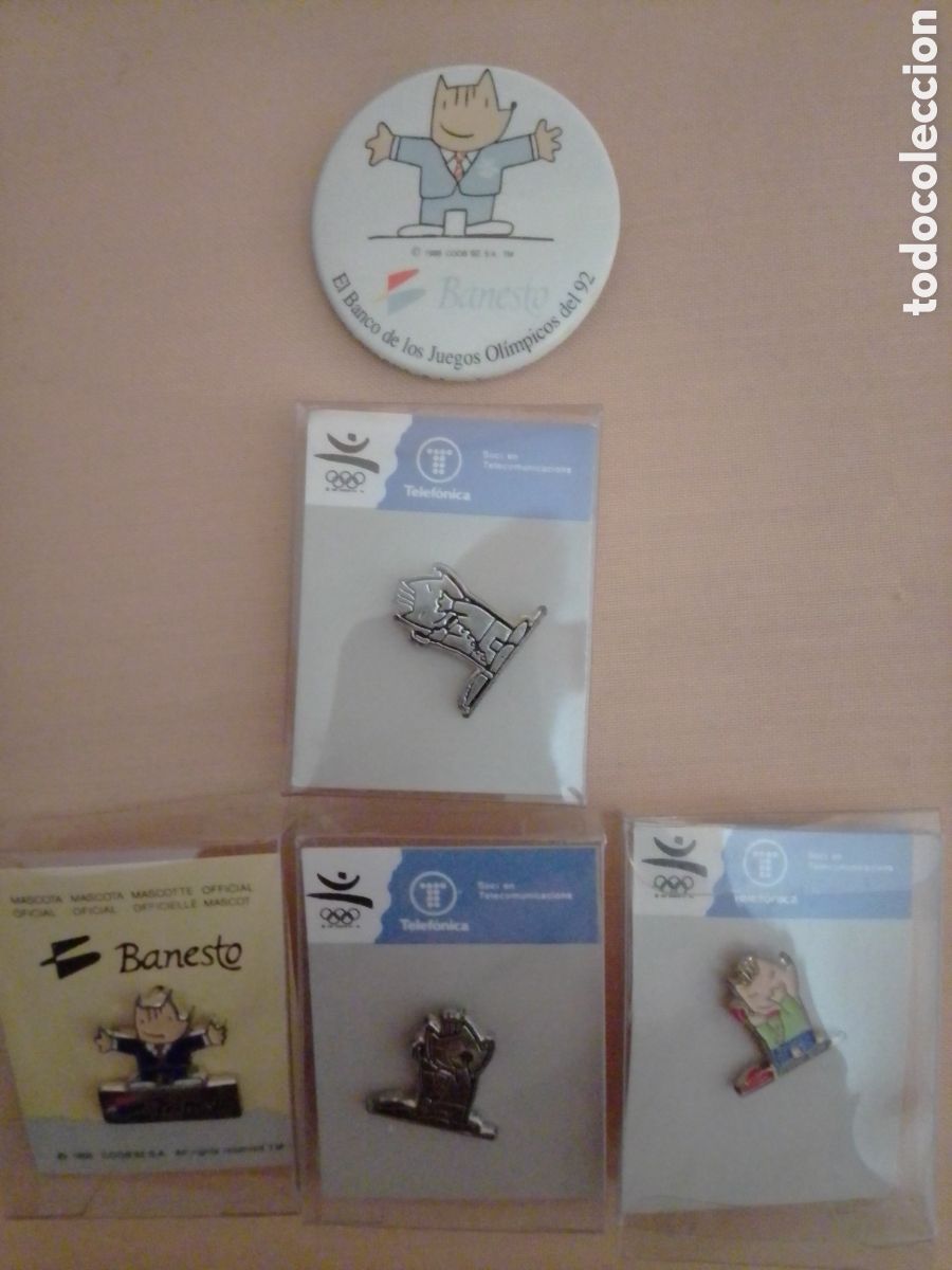 Pins de colecci&oacute;n: 5 pins Cobi. Barcelona 92. - Foto 1