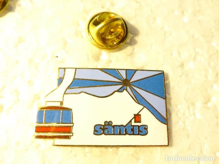 Sammlung von Pins: PIN DE TURISMO. S&Auml;NTIS TELEF&Eacute;RICO ALPES SUIZOS
