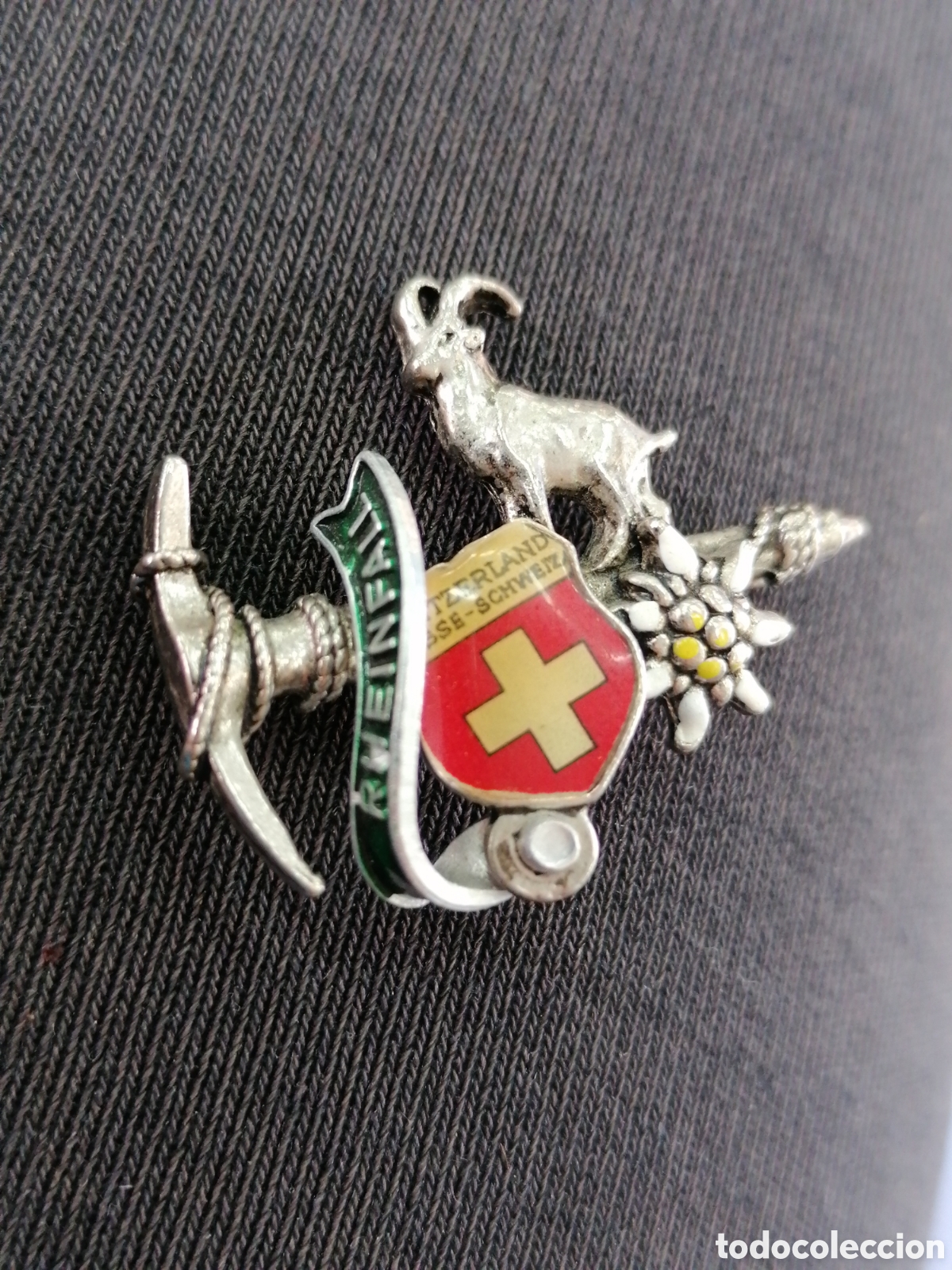 Pins de cole&ccedil;&atilde;o: Pin tipo insignia tipo imperdible Suiza Rheinfall switzerland piolet Monta&ntilde;ismo