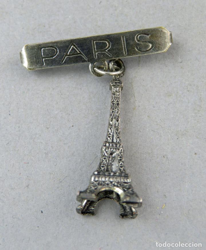 Pins de colecci&oacute;n: Alfiler solapa pin Torre Eiffel Par&iacute;s metal a&ntilde;os 60