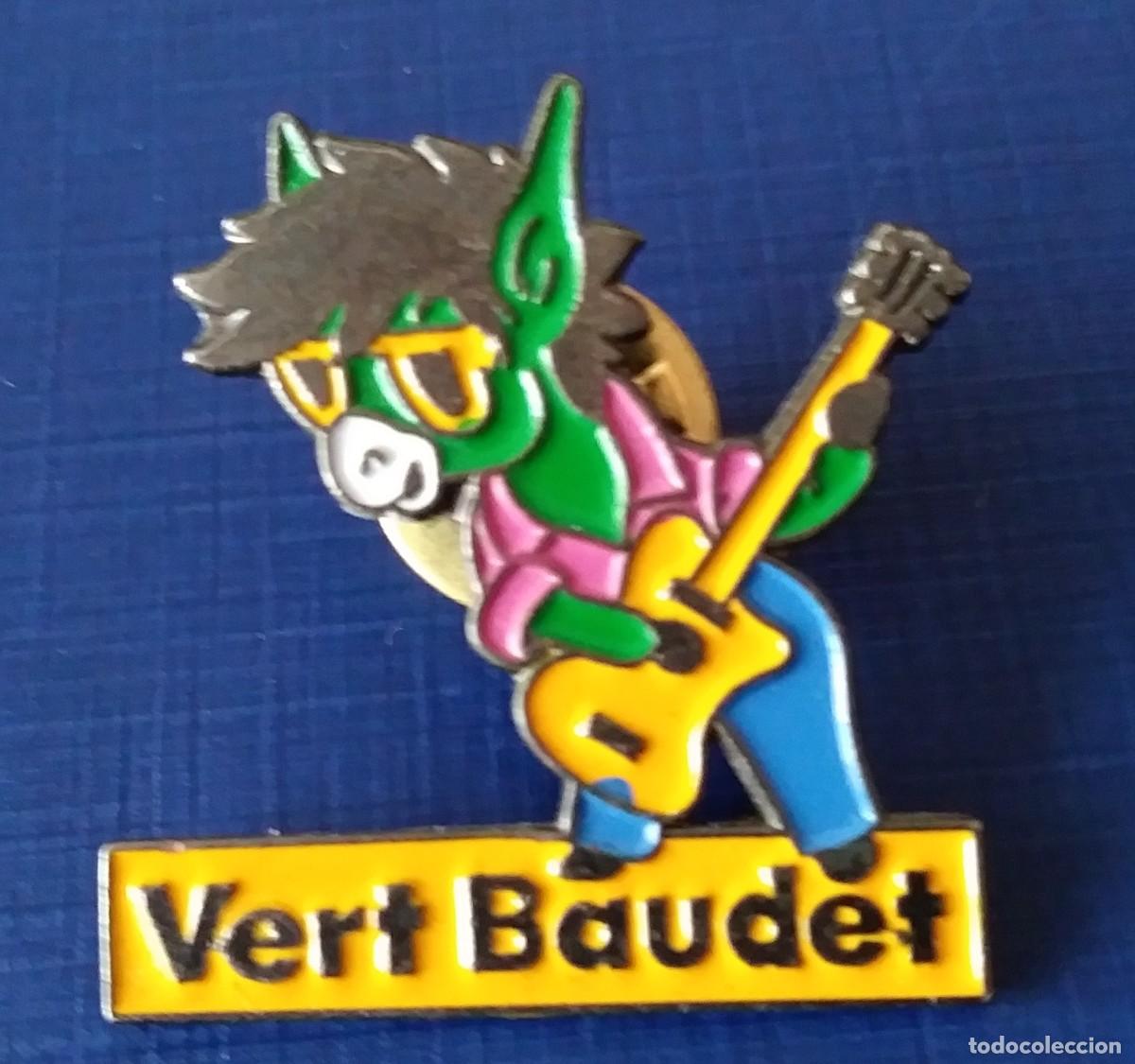 Pins de colecci&oacute;n: Pin de burro tocando la guitarra - Vert Baudet - Foto 1