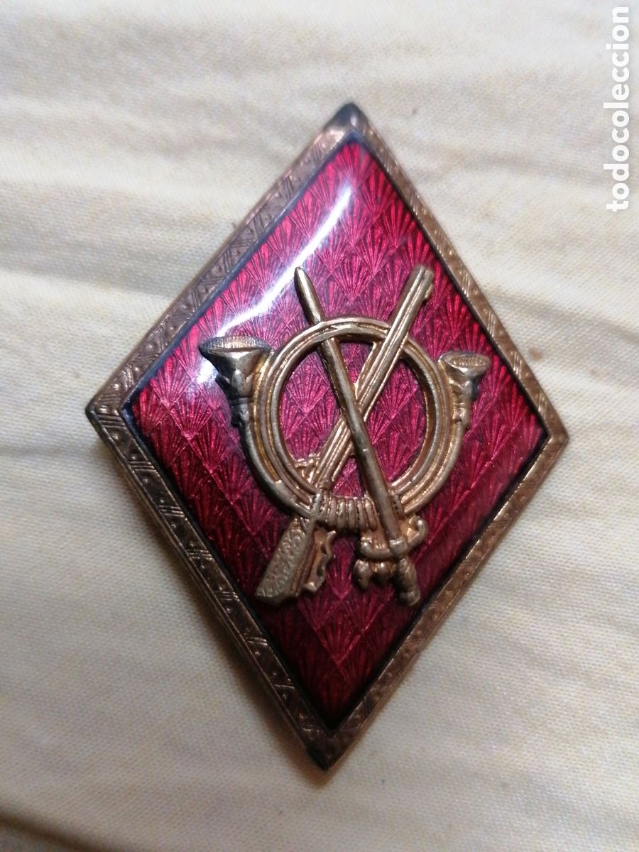 Pins de colecci&oacute;n: Pin ins&iacute;gnia placa militar rombo antiguo cuerpo de infanter&iacute;a esmaltada