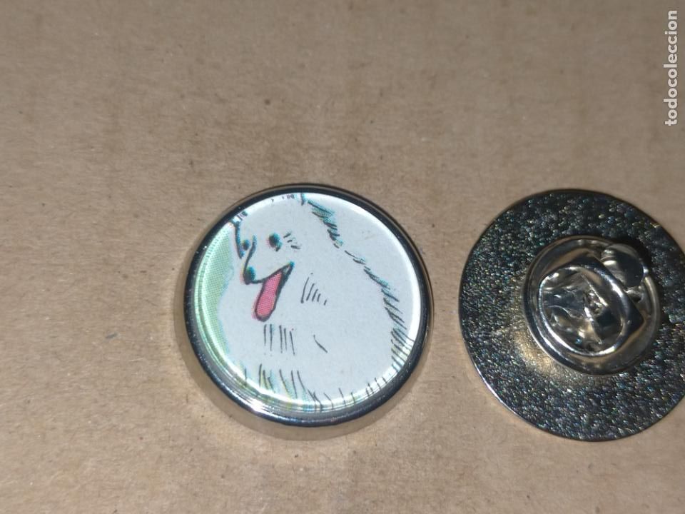 Collection pins: pin redondo metal - raza canina perro pastor lulu