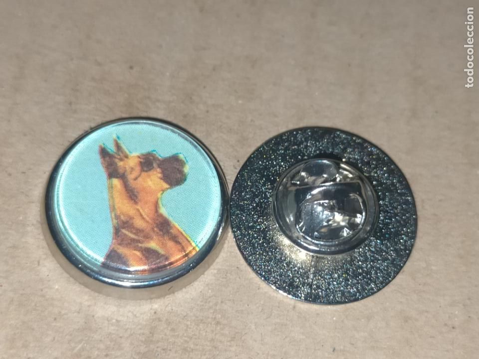 Sammlung von Pins: pin redondo metal - raza canina perro boxer