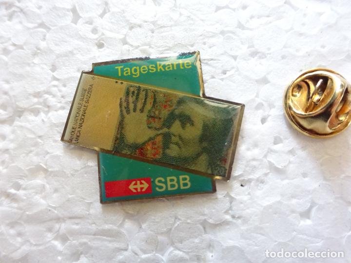 Sammlung von Pins: PIN DE TRENES FERROCARRILES. SUIZA. BILLETE TICKET DE D&Iacute;A SBB