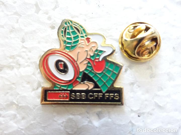 Sammlung von Pins: PIN DE TRENES FERROCARRILES. SUIZA. SBB CFF FFS DETECTIVE INVESTIGACI&Oacute;N ACCIDENTES