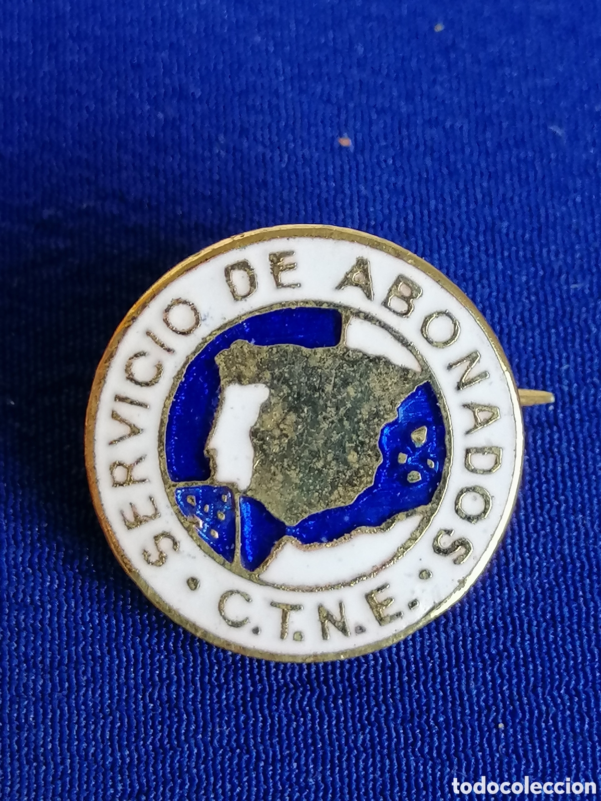 Pins de cole&ccedil;&atilde;o: C. T. N.E SERVICIO DE ABONADOS INSIGNIA DE ALFILER ANTIGUA