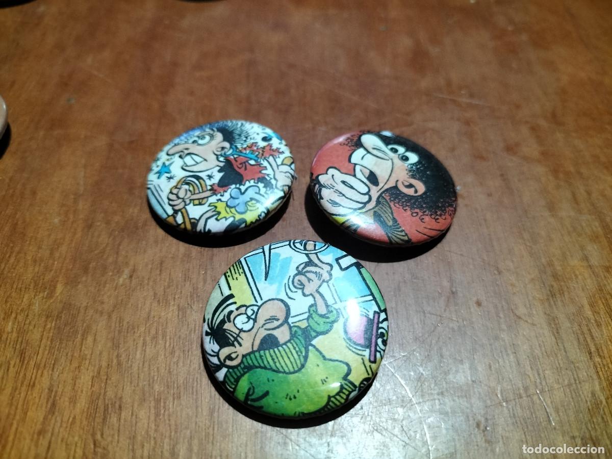 Sammlung von Pins: CHICHA, TATO, CLODOVEO. IBA&Ntilde;EZ 3 CHAPA. PIN. 0,31 MM. DETR&Aacute;S MET&Aacute;LICA. SIN USO. DIFICIL