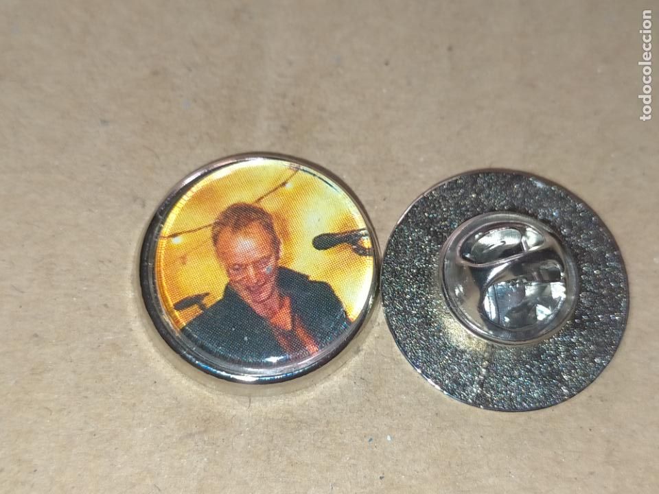 Collection pins: pin redondo metal - cantante musico sting