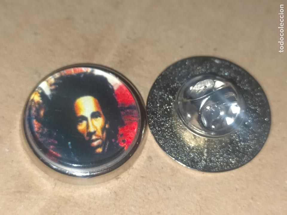 Pins de colecci&oacute;n: pin redondo metal - musica - Bob Marley
