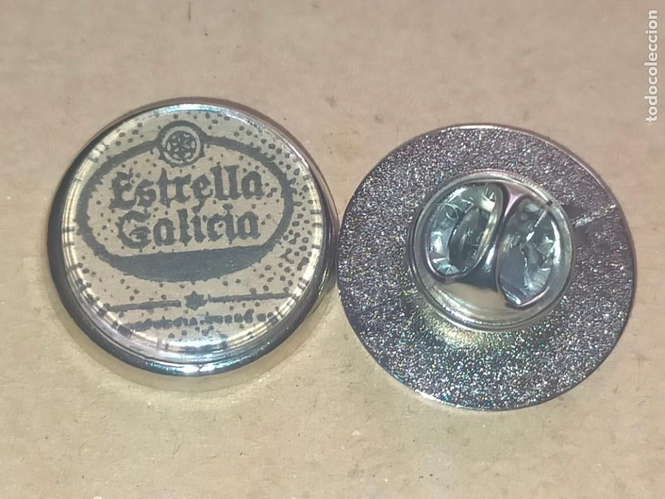 Pin's de collection: PIN REDONDO METAL - cerveza estrella galicia