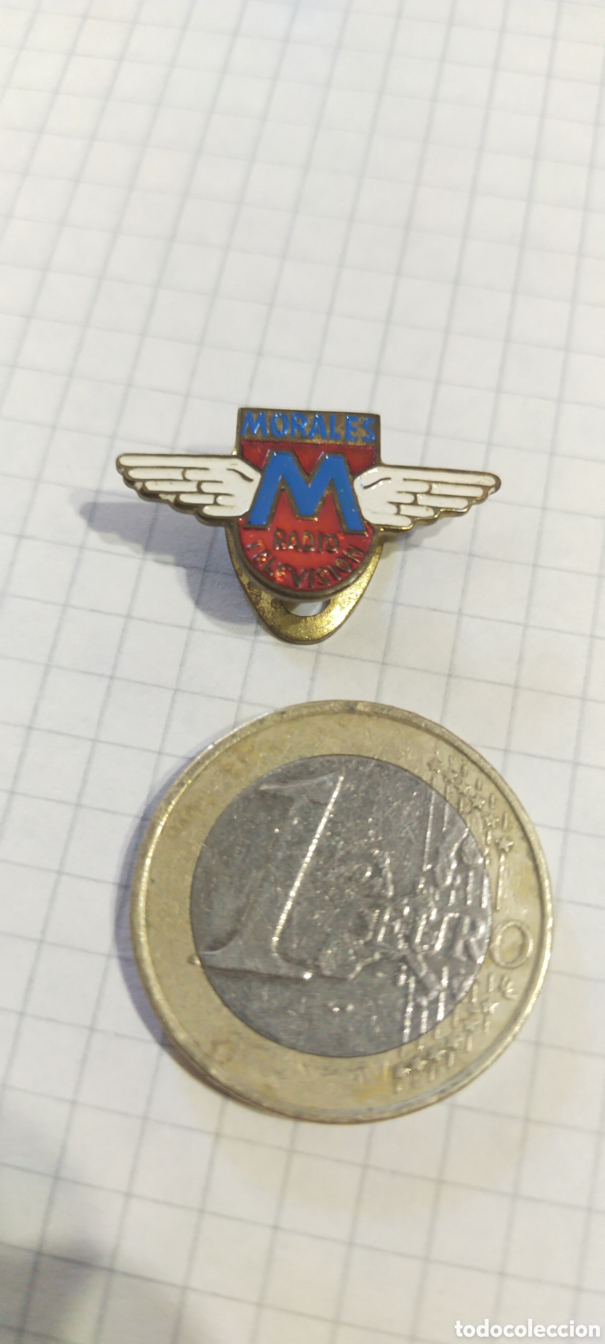 Pins de colecci&oacute;n: Pin Morales radio televisi&oacute;n el raro