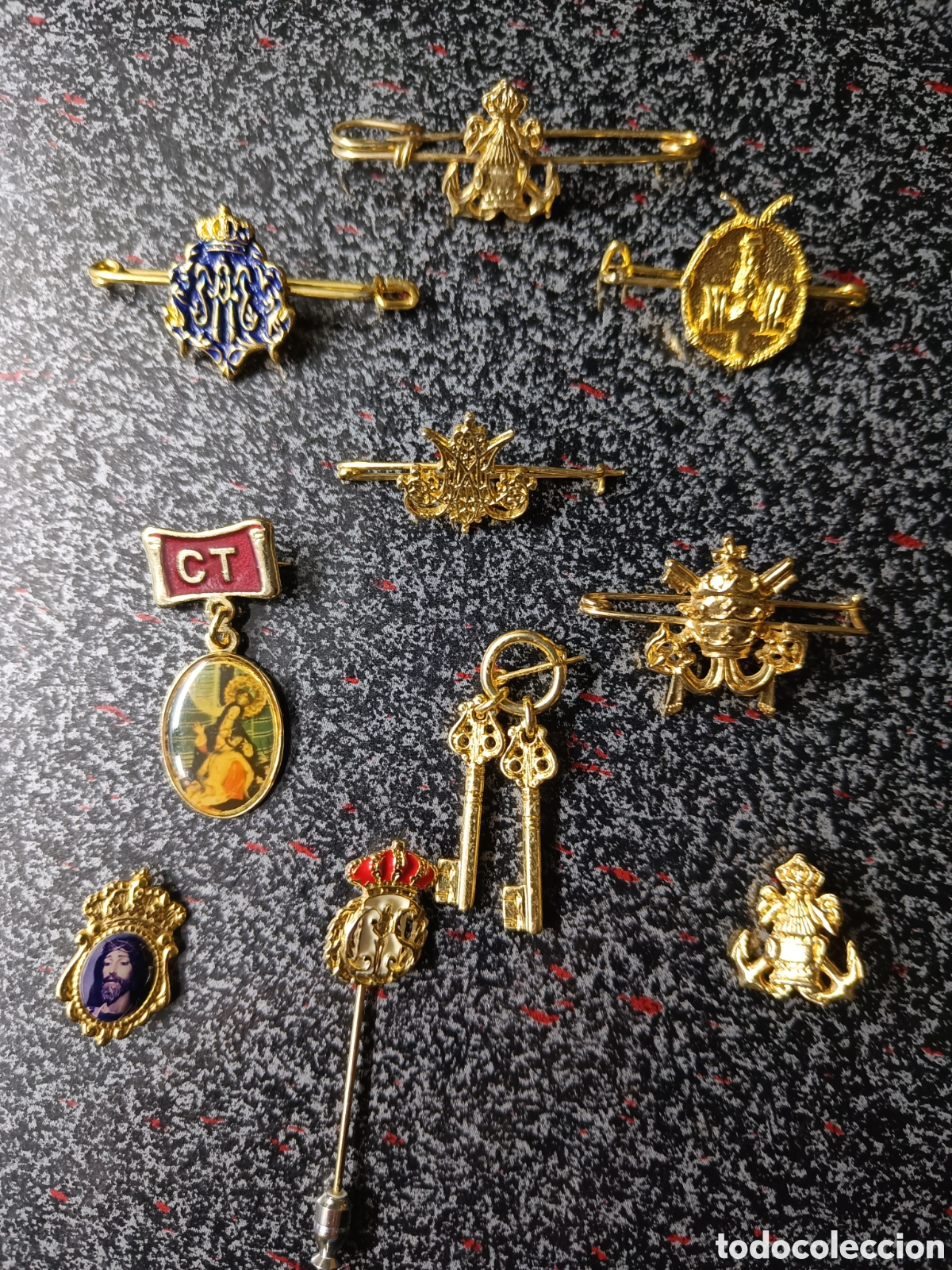 Pins de colecci&oacute;n: Juego 9 alfileres Semana Santa Cartagena