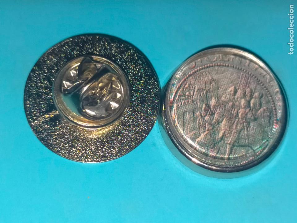 Pins de colecci&oacute;n: PIN REDONDO imagen de moneda conmemorativa descubrimiento Am&eacute;rica Crist&oacute;bal Col&oacute;n quinto centenario