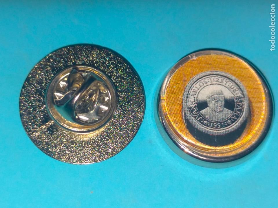 Pins de colecci&oacute;n: PIN REDONDO imagen de moneda conmemorativa descubrimiento Am&eacute;rica Crist&oacute;bal Col&oacute;n quinto centenario