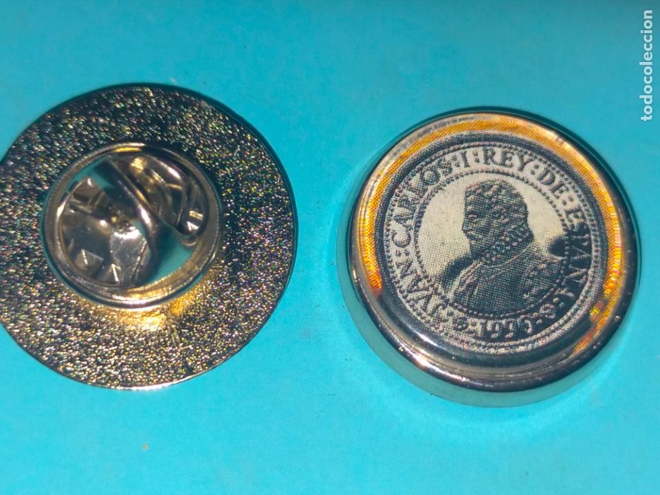 Pins de colecci&oacute;n: PIN REDONDO imagen de moneda conmemorativa descubrimiento Am&eacute;rica Crist&oacute;bal Col&oacute;n quinto centenario