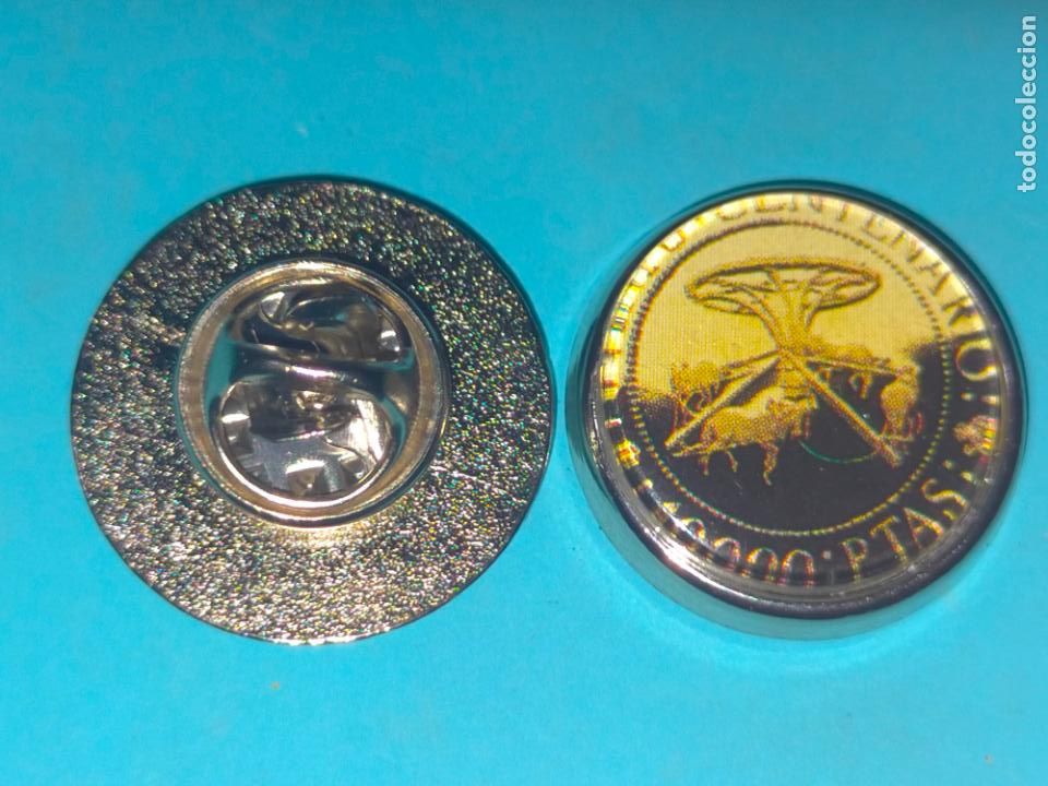 Pins de colecci&oacute;n: PIN REDONDO imagen de moneda conmemorativa descubrimiento Am&eacute;rica Crist&oacute;bal Col&oacute;n quinto centenario