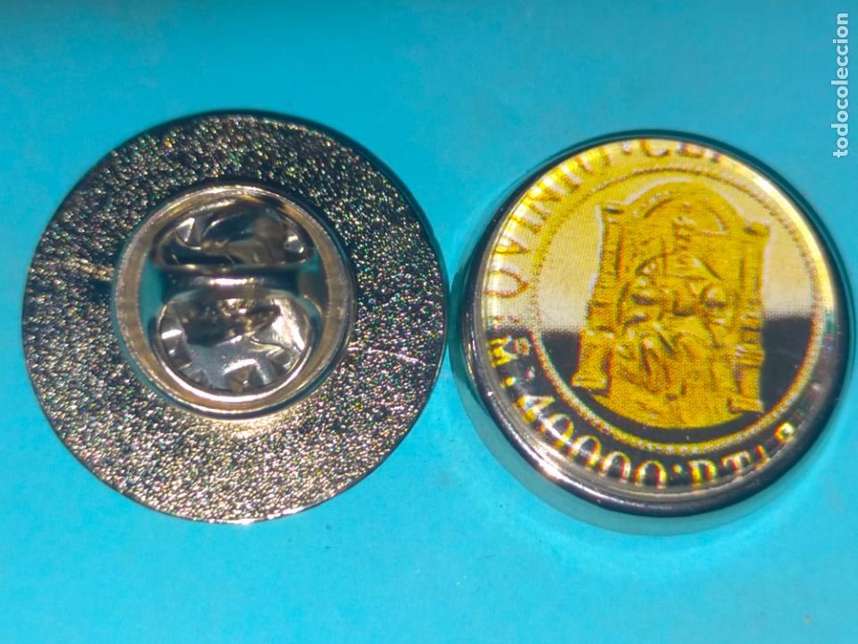 Pins de colecci&oacute;n: PIN REDONDO imagen de moneda conmemorativa descubrimiento Am&eacute;rica Crist&oacute;bal Col&oacute;n quinto centenario