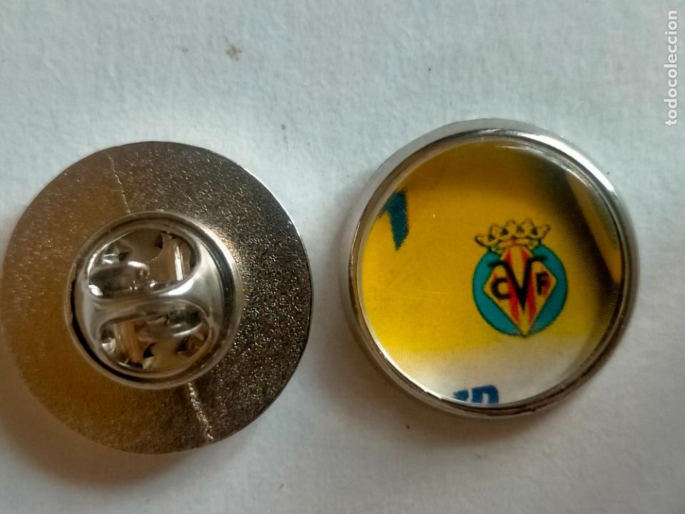 Collection pins: PIN REDONDO METAL - FUTBOL EQUIPO CLUB ESCUDO VILLARREAL