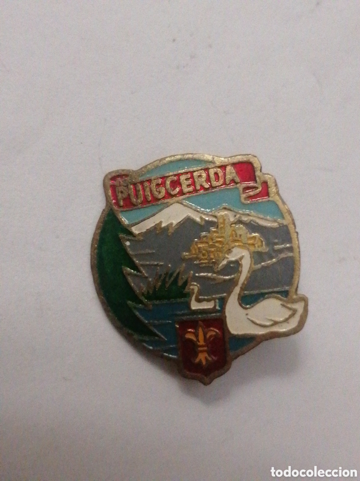 Pins de colecci&oacute;n: Pinypon S&iacute;nia antigua tipo imperdible poblaci&oacute;n municipio Puigcerd&agrave;